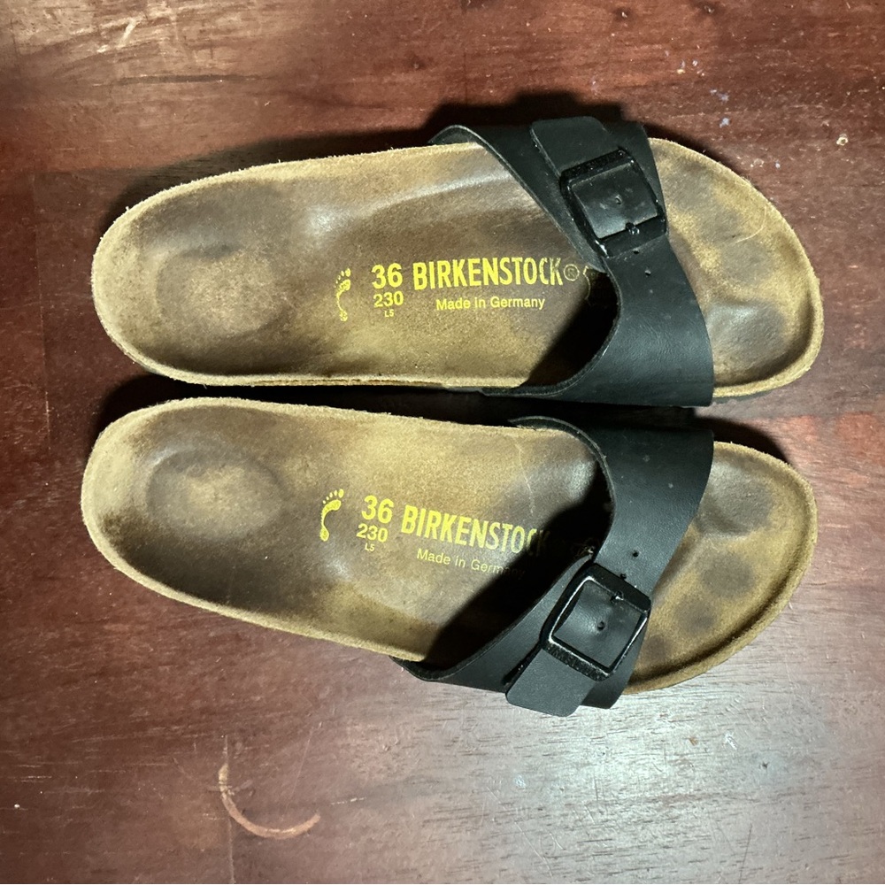 Birkenstock Black Buckle Sandals